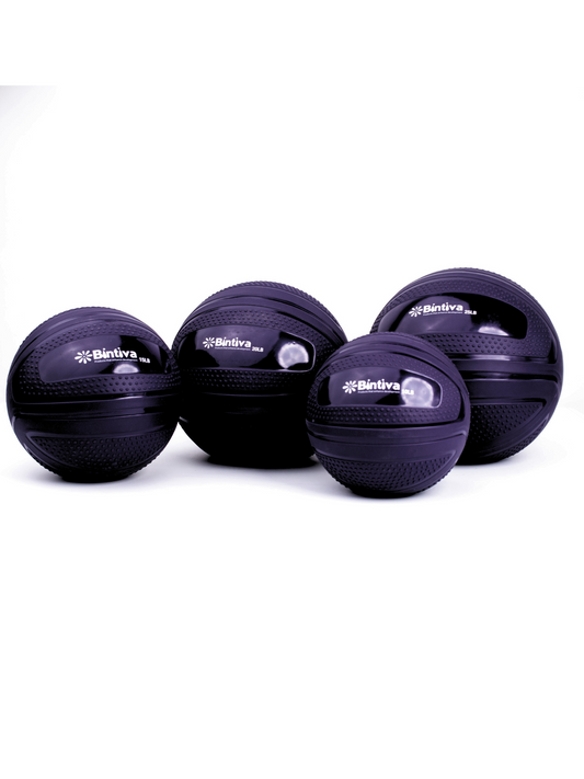 Bintiva Textured Slam Ball Kit - BLACK 10, 15, 20, 25 LBs
