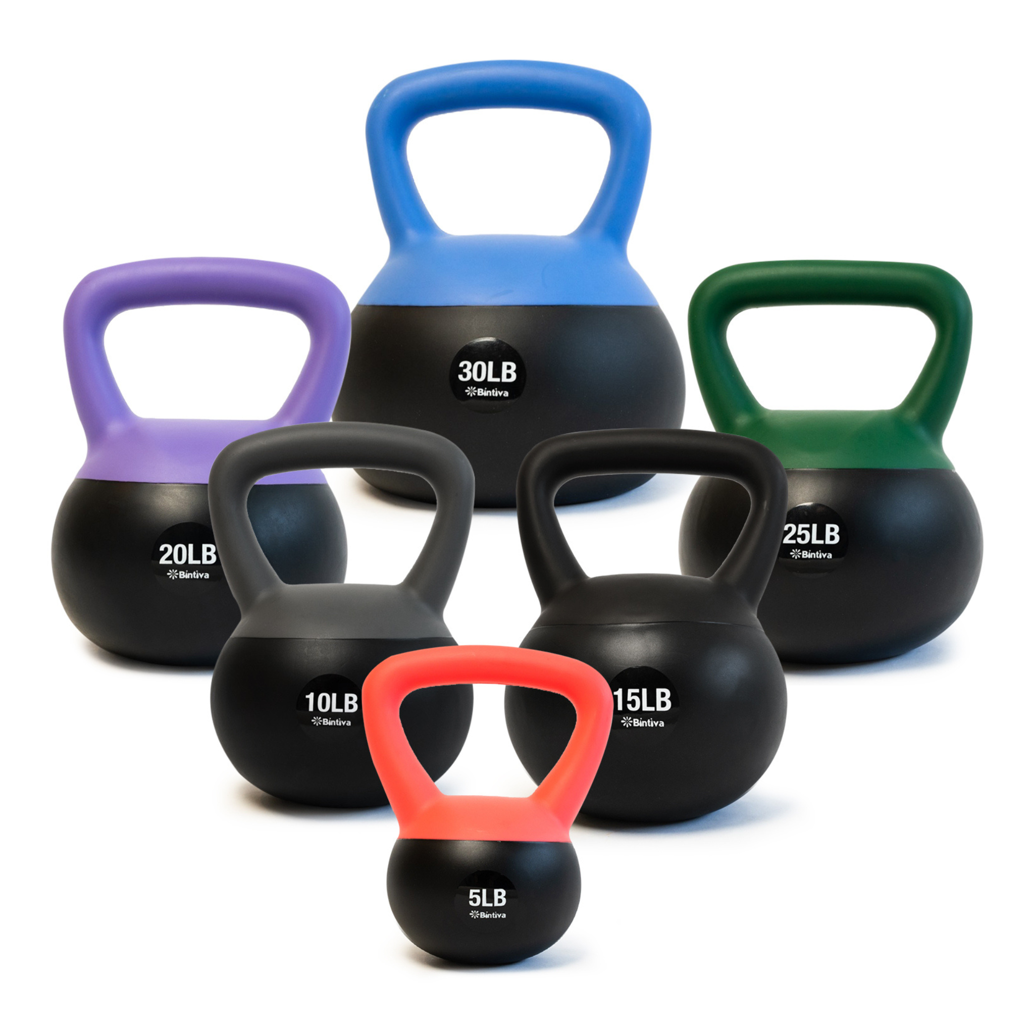 thumbnail interactive-video image 1 of Bintiva Soft Kettlebells - Color Coded Sand Filled Weights For Home Gym Fitness 1 of 6