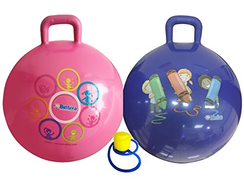 Bintiva Hippity Hop 45 Cm Including Free Foot Pump, For Children Ages 3-6 Space Hoppe...