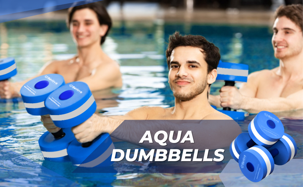 Bintiva Aqua Dumbell Blue, White, Blue