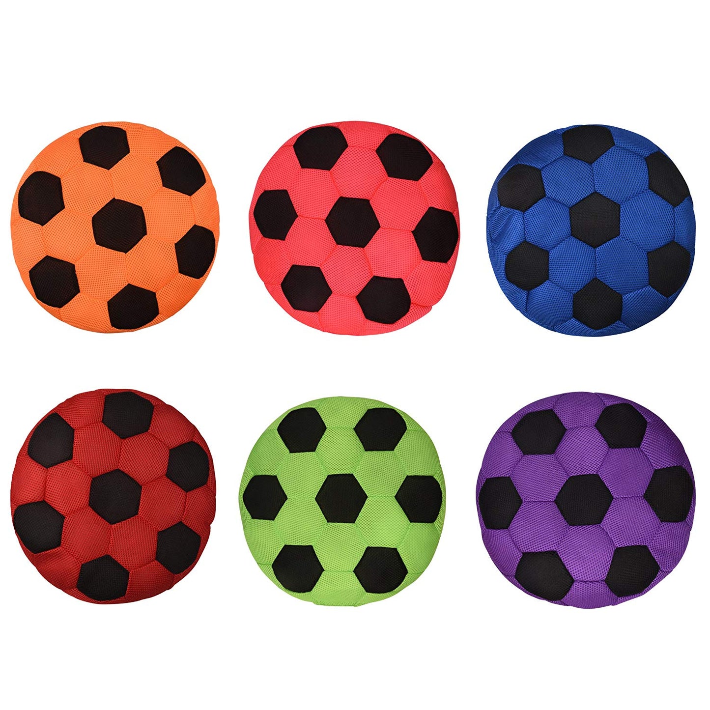 Bintiva Cushioned Spot Markers - Set of 6 Washable Seating Cues in Bright Colors - Large 14" Diameter