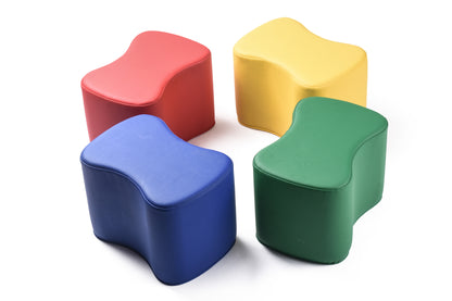 Butterfly Modular Soft Seating - Set of 4 - Primary Colors