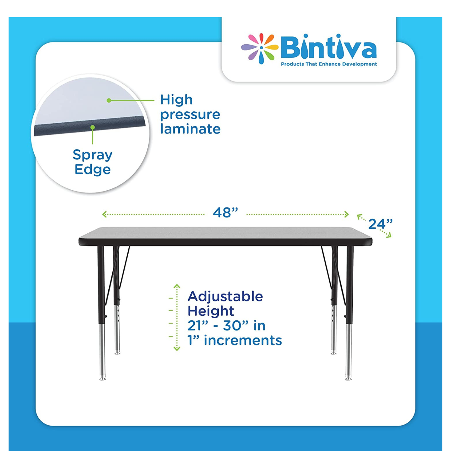 Activity Table with adjustable legs