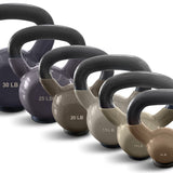Bintiva Earth tone Kettlebell Set - 5-10-15-20-25-30lb