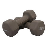 Neoprene Hexagon shaped dumbbells - Earth Tones