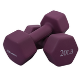 Neoprene Hexagon shaped dumbbells - Earth Tones