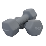 Neoprene Hexagon shaped dumbbells - Earth Tones