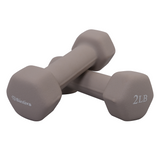 Neoprene Hexagon shaped dumbbells - Earth Tones
