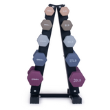 Neoprene Hexagon shaped dumbbells - Earth Tones