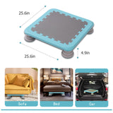 Mini Square Trampoline for Kids - Light Blue