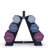 Neoprene Hexagon shaped dumbbells - Earth Tones