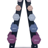 Neoprene Hexagon shaped dumbbells - Earth Tones