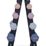 Neoprene Hexagon shaped dumbbells - Earth Tones