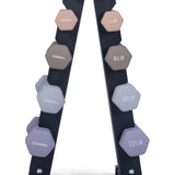 Neoprene Hexagon shaped dumbbells - Earth Tones