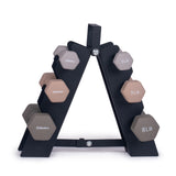 Neoprene Hexagon shaped dumbbells - Earth Tones
