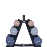 Neoprene Hexagon shaped dumbbells - Earth Tones