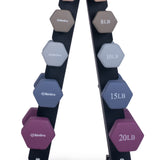 Neoprene Hexagon shaped dumbbells - Earth Tones