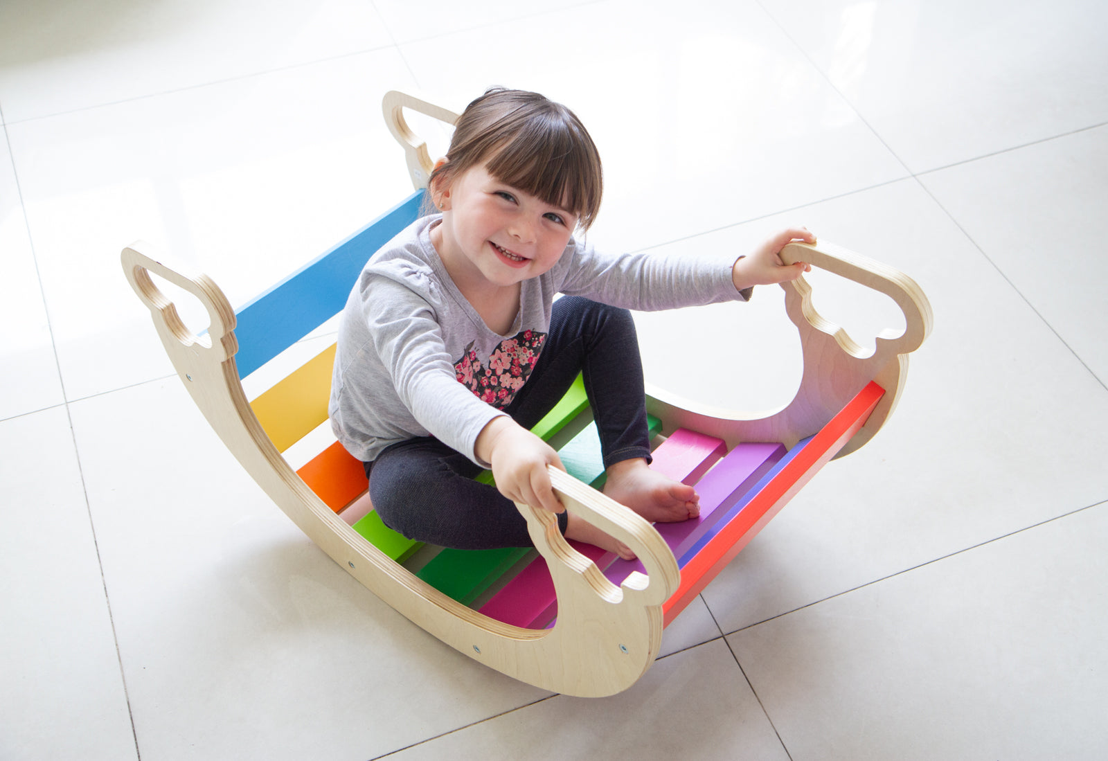 Kids Mini Rocker Wood Children's Rocker for Toddlers – Bintiva