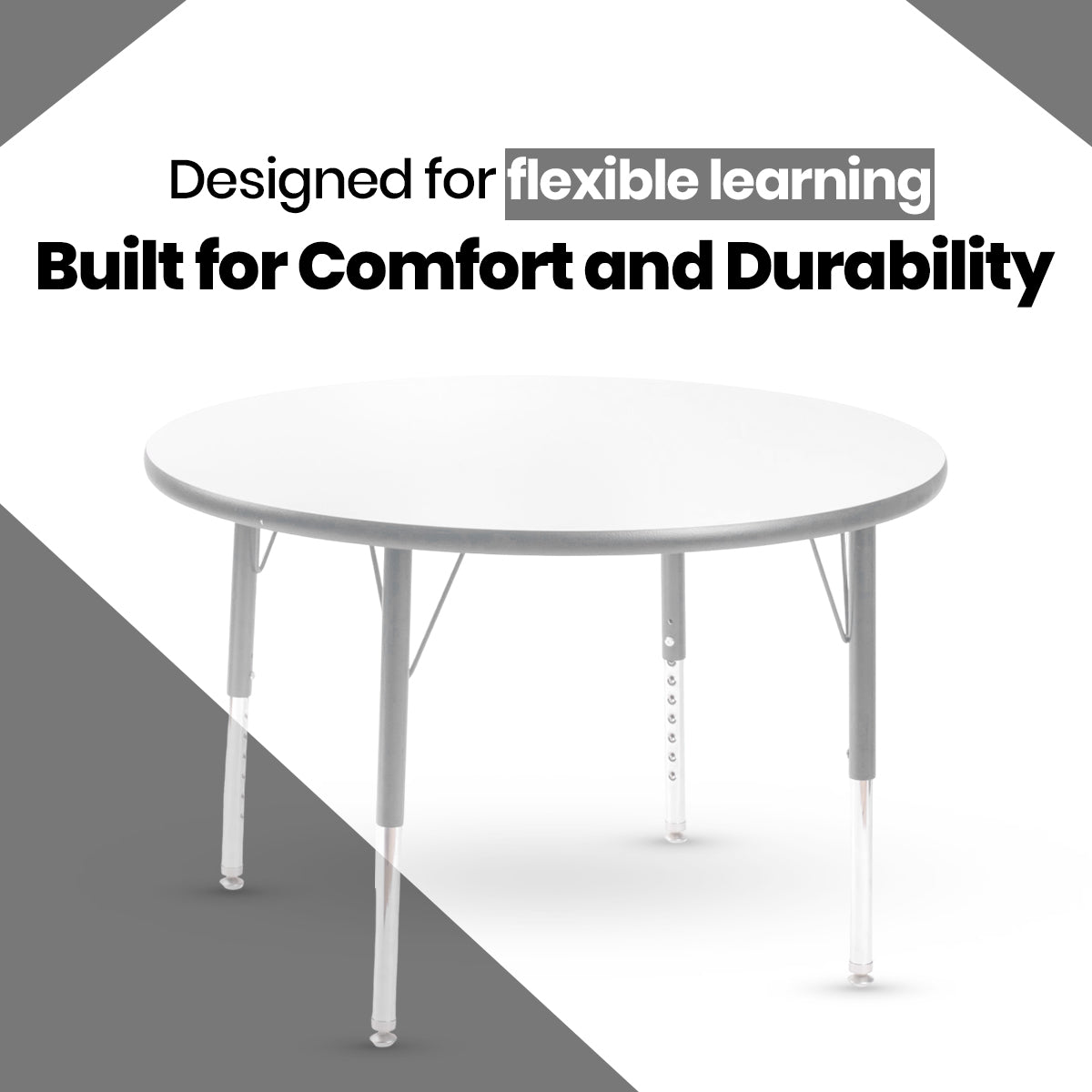 Round Activity Table with Adjustable Legs