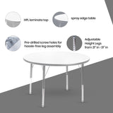 Round Activity Table with Adjustable Legs