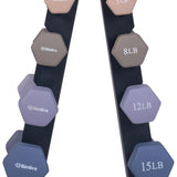 Neoprene Hexagon shaped dumbbells - Earth Tones