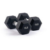 Dumbbell Set with Rack - Hex Shaped Edges With Stand - 5 - 25 LBs – Total 150 LBs.