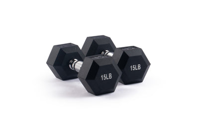 Dumbbell Set with Rack - Hex Shaped Edges With Stand - 5 - 25 LBs – Total 150 LBs.