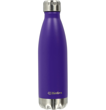 Bintiva Double Walled Vacuum Insulated 25oz Stainless Steel Water Bottle - Brushed Stainless