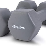 Bintiva Neoprene Hexagon shaped dumbbells - 2 lbs