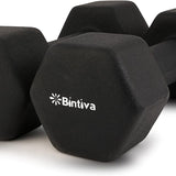 Bintiva Neoprene Hexagon shaped dumbbells - 2 lbs