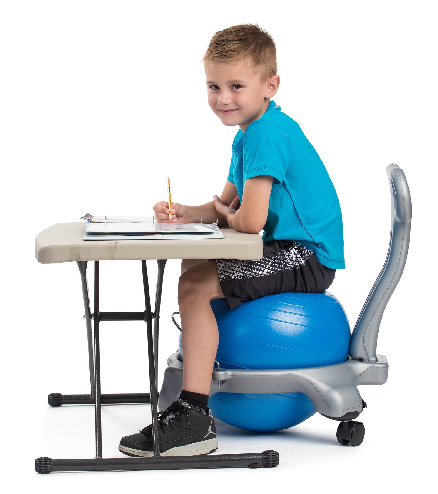 Stability Ball Chair - Keeps The Mind Focused While Promoting A Healthy Posture (Adult & Child)