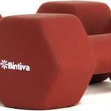 Bintiva Neoprene Hexagon shaped dumbbells - 2 lbs