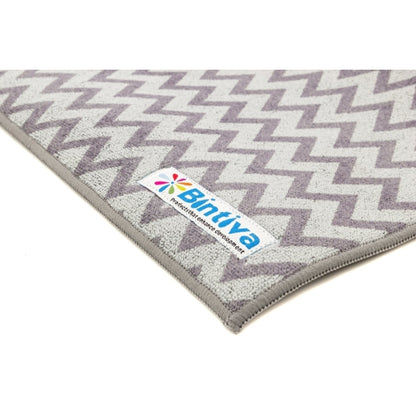 Bintiva Chevron Style Yoga Towel Hybrid Mat - Dark gray/light gray