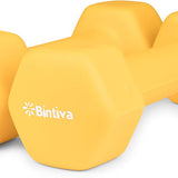 Bintiva Neoprene Hexagon shaped dumbbells - 2 lbs